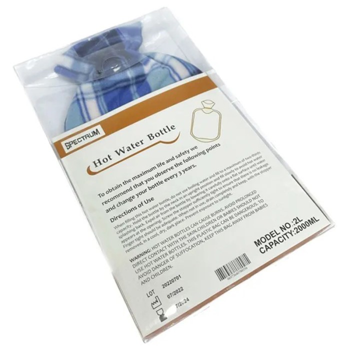 SPECTRUM Hot Water Bag With Cover Blue