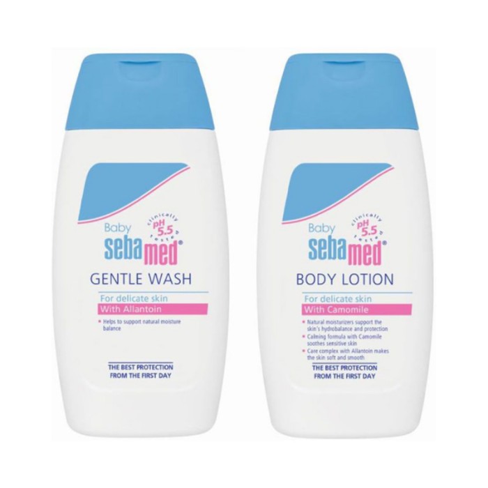 Sebamed Baby Wash 200ml And Baby Lotion 200ml