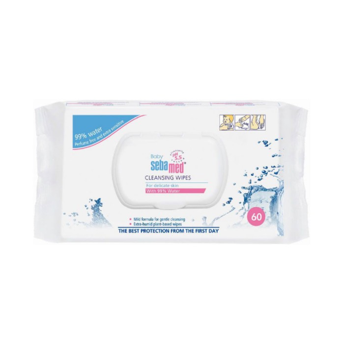 Sebamed Baby Wipes With 99% Water - 60s