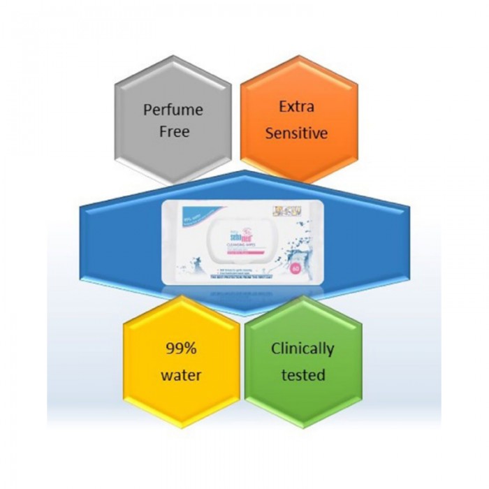 Sebamed Baby Wipes With 99% Water - 60s