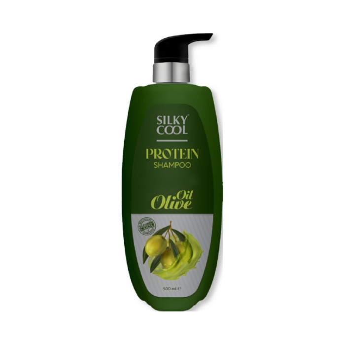Silky Cool Anti-Hair Loss Shampoo with Olive Oil, Black Seed & Wheat Protein – Deep Cleansing & Strengthening Formula for Thinning Hair