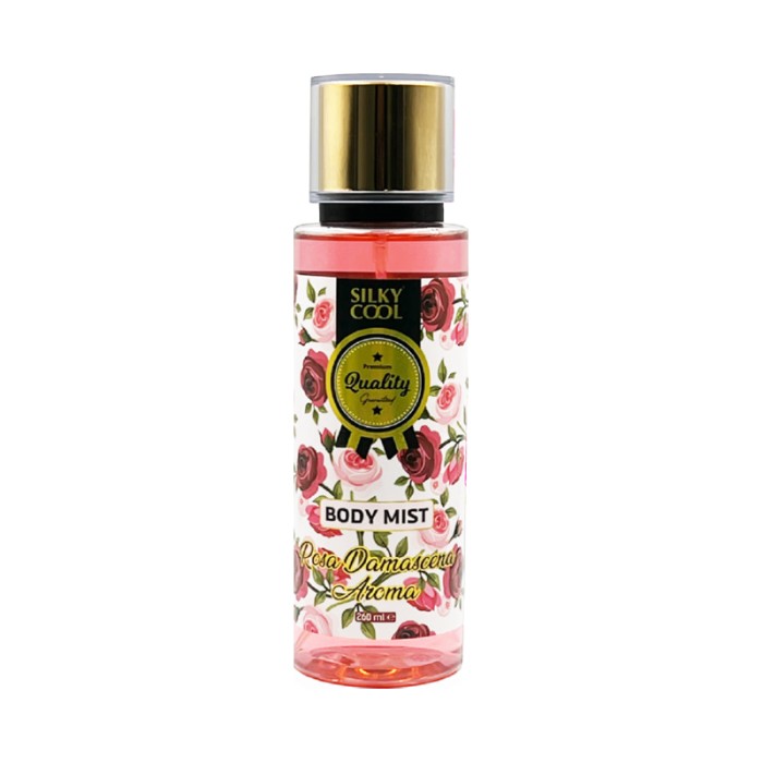 Silky Cool Body Mist 260ml – Refreshing Everyday Fragrance in Tropical Forest, Rosa Damascena, Oriental Dream, Night Story & Just Pink Scents