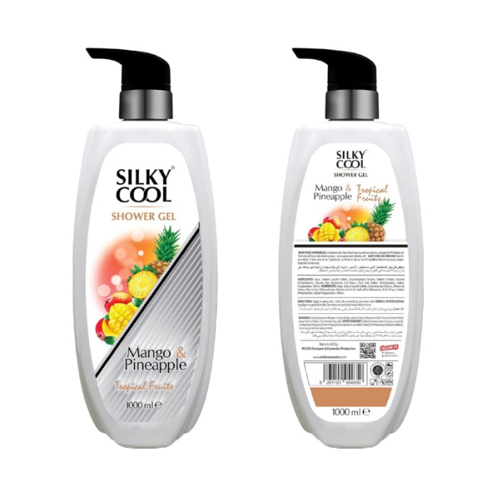 Silky Cool Body Shower Gel 1000 ml With Natural Ingredients & Enchanting Smells