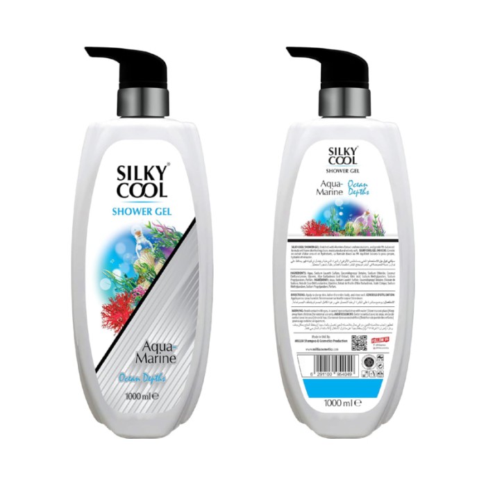 Silky Cool Body Shower Gel 1000 ml With Natural Ingredients & Enchanting Smells