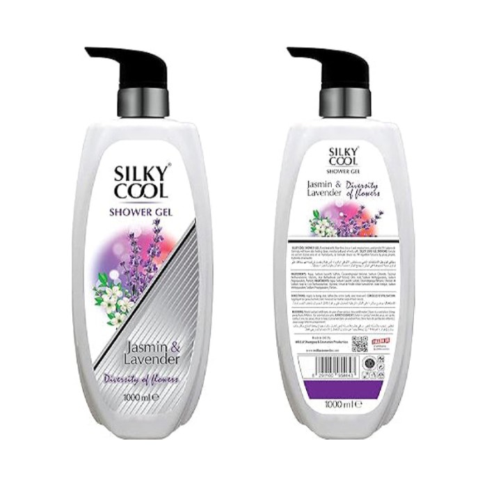 Silky Cool Body Shower Gel 1000 ml With Natural Ingredients & Enchanting Smells