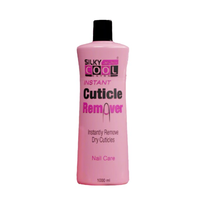 Silky Cool Cuticle Remover 1000ml (Pink) – Professional Liquid Cuticle Softener for Manicure & Pedicure , Nail Care Treatment