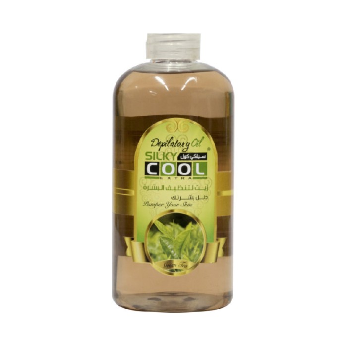 Silky Cool Depilatory Oil 500Ml - Green Tea