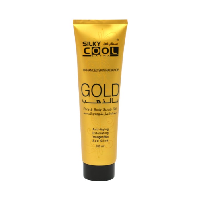Silky Cool Face & Body Scrub Gel Gold - 200ml - Brighten and Rejuvenate Skin