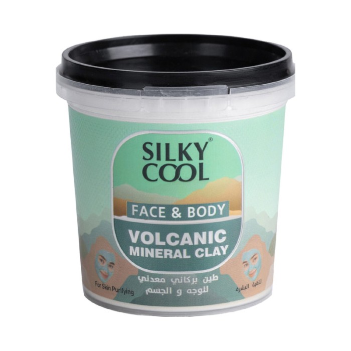 Silky Cool- Face & Body- Volcanic Mineral Clay : Unveil Radiant Skin with Deep-Cleansing & Rejuvenating Benefits - 125g