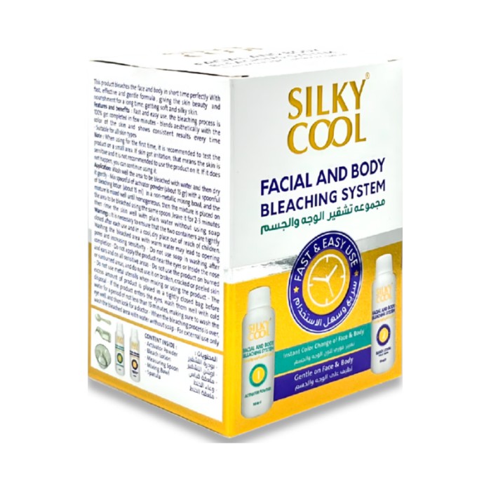 Silky Cool Facial and Body Bleaching Kit - Instant Lightening