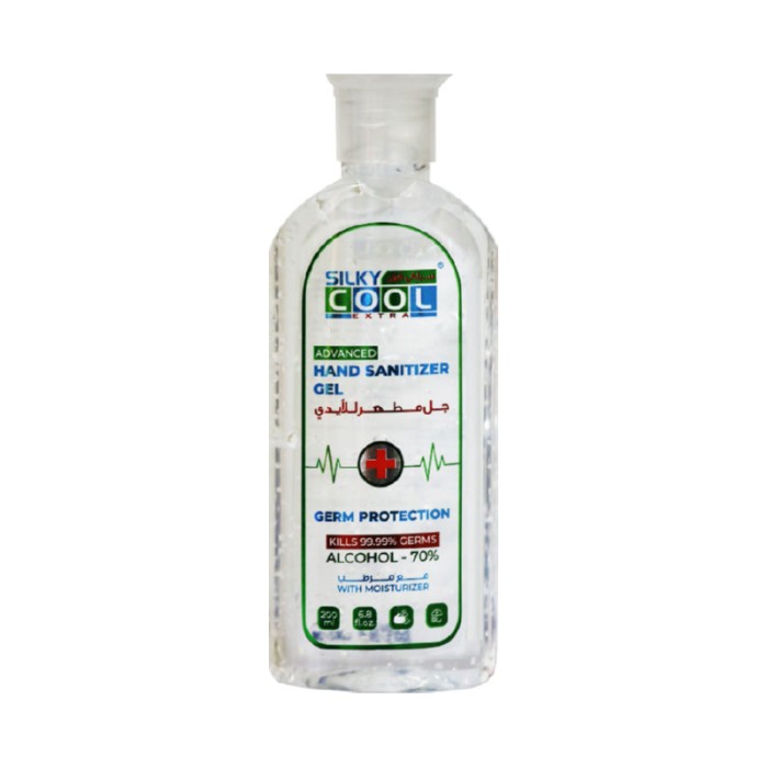 Silky Cool Hand Sanitizer Gel 200Ml Flip Top Cap - Green