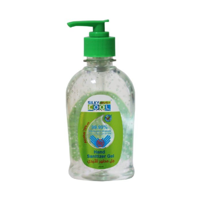 Silky Cool Hand Sanitizer Gel 250Ml Pump - Green