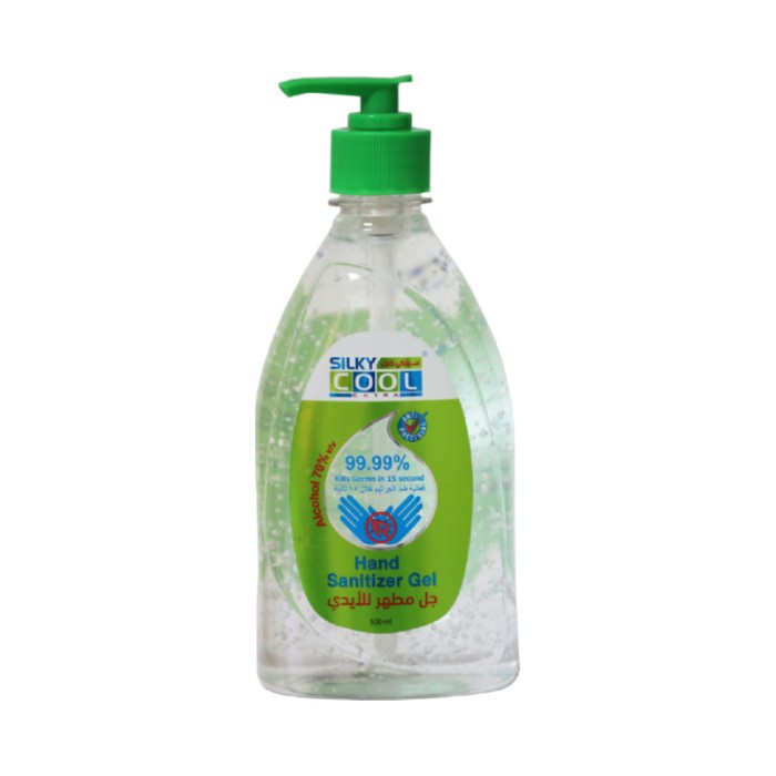 Silky Cool Hand Sanitizer Gel 500 Ml Pump - Green