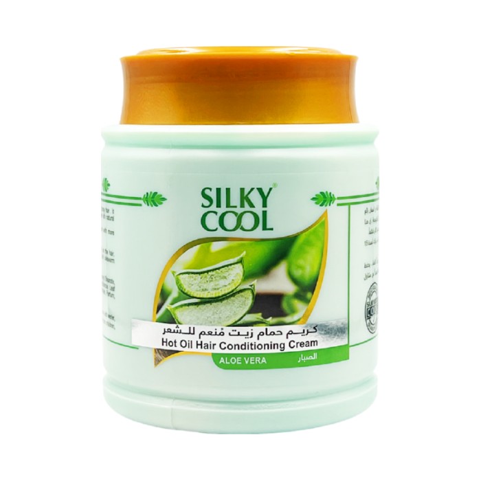 Silky Cool Hot Oil 1000 ML - Aloe Vera Infused Deep Hydration & Repair for Dry, Damaged Hair