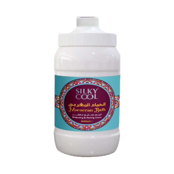 Silky Cool Moroccan Bath Whitening & Peeling Cream 2000ml – Gentle Exfoliating Cream for Radiant Skin