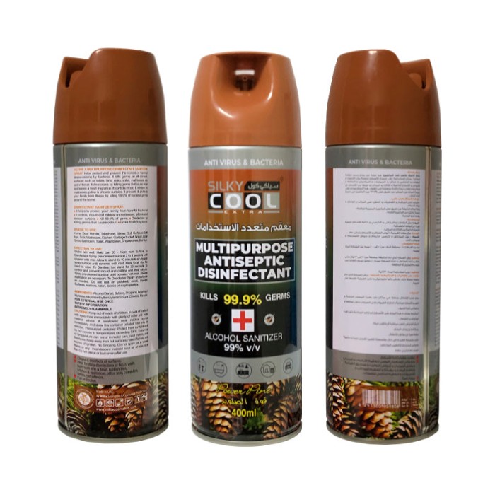Silky Cool Multipurpose Antiseptic Disinfectant 400 Ml- Power Pine