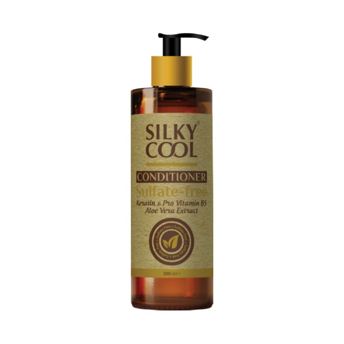 Silky Cool Sulfate-Free Conditioner for Dry, Damaged, or Color-Treated Hair – Hydrating & Nourishing – No Harsh Ingredients – 500ml