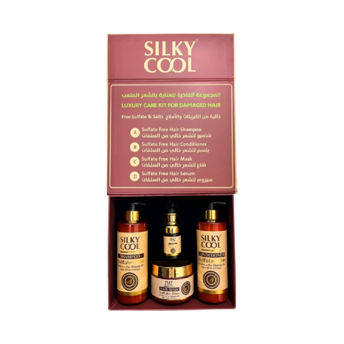 Silky Cool Sulfate-Free Gift Pack: Complete Hair Care Regimen for Ultimate Smoothness