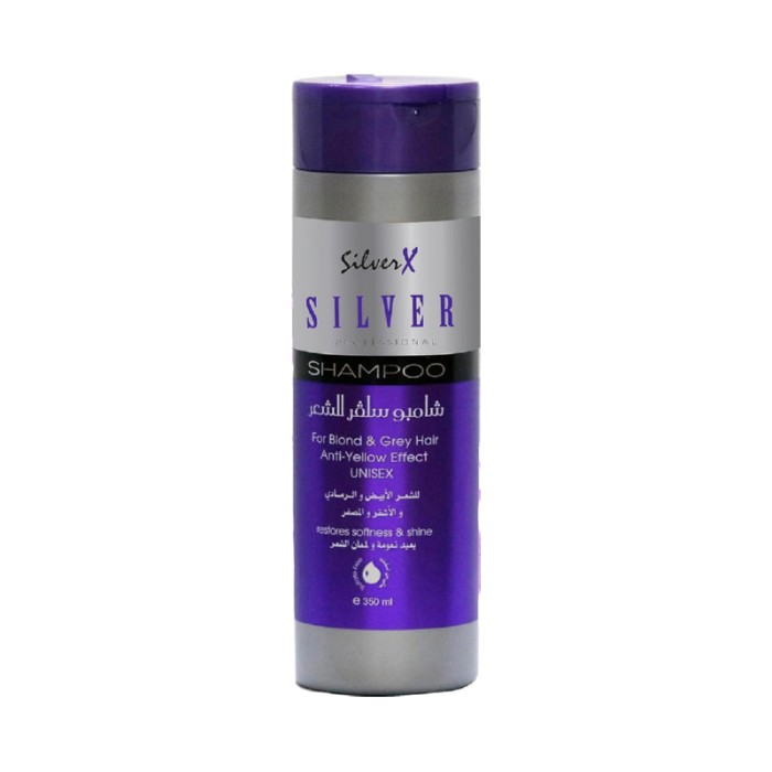 SilverX Salt & Sulfate-Free Purple Shampoo – Brightening & Toning Shampoo for Blonde, Silver, Gray & Highlighted Hair – Neutralizes Brass & Nourishes Damaged Hair – 350ml