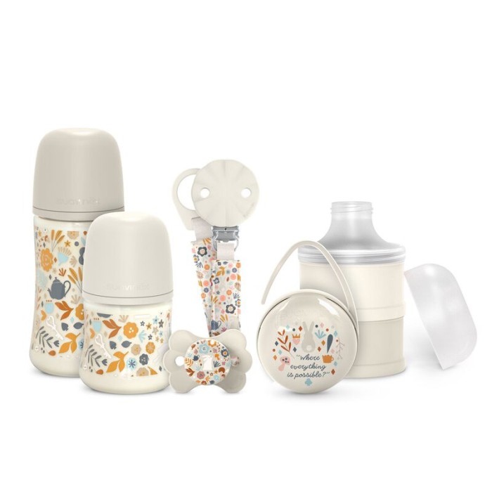 Suavinex Welcome Baby Feeding Gift Set of 5 Beige