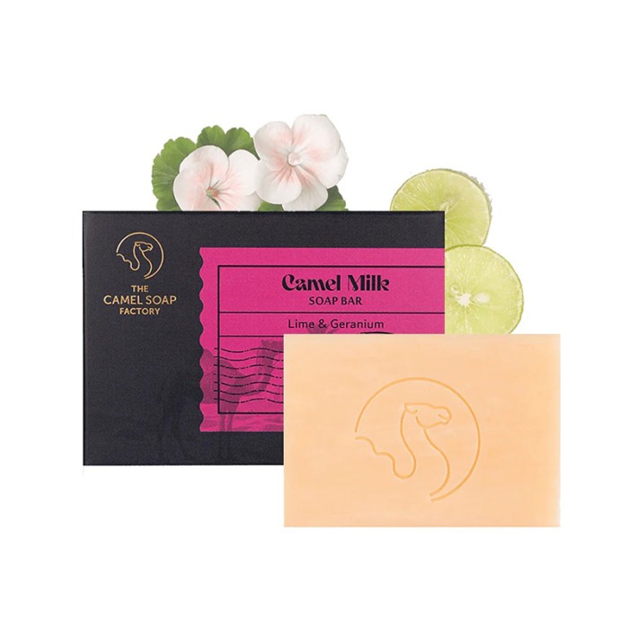 The Camel Soap Factory Arabian Milled Collection Lime & Geranium Milled Soap Bar 140g