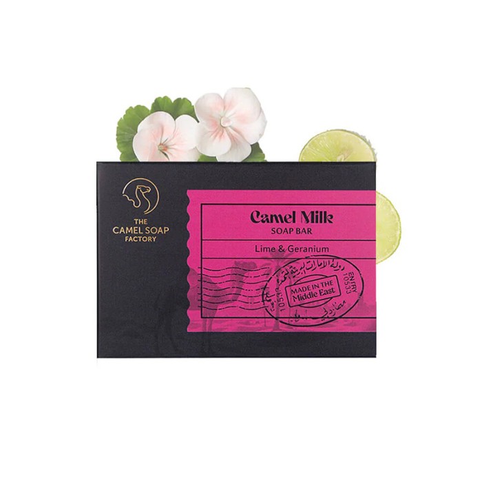 The Camel Soap Factory Arabian Milled Collection Lime & Geranium Milled Soap Bar 140g