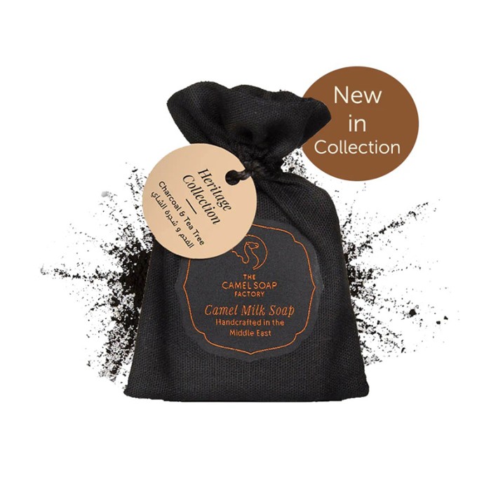 The Camel Soap Factory Charcoal & Tea Tree Heritage Soap Bar 95g