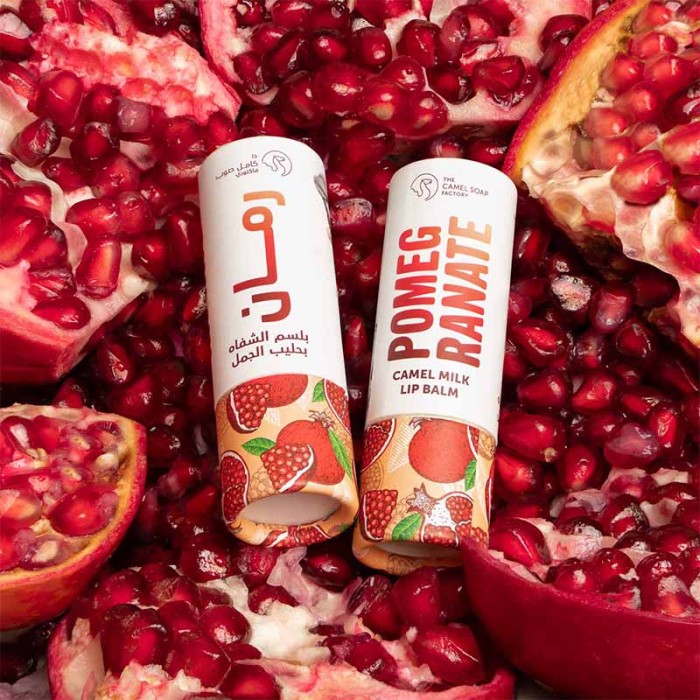 The Camel Soap Factory Pomegranate Lip Balm with Camel Milk 10g
