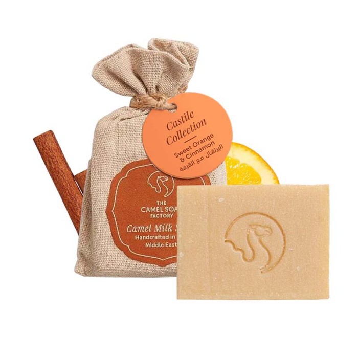 The Camel Soap Factory Sweet Orange & Cinnamon Castile Soap Bar 95g