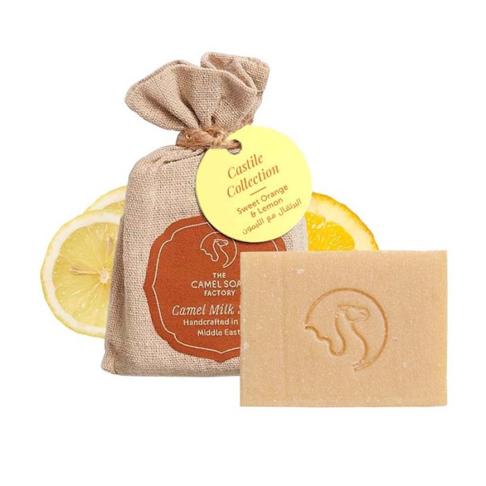 The Camel Soap Factory Sweet Orange & Lemon Castile Soap Bar 95g