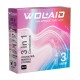 WOLAID 3 In 1 Condoms 3Pcs