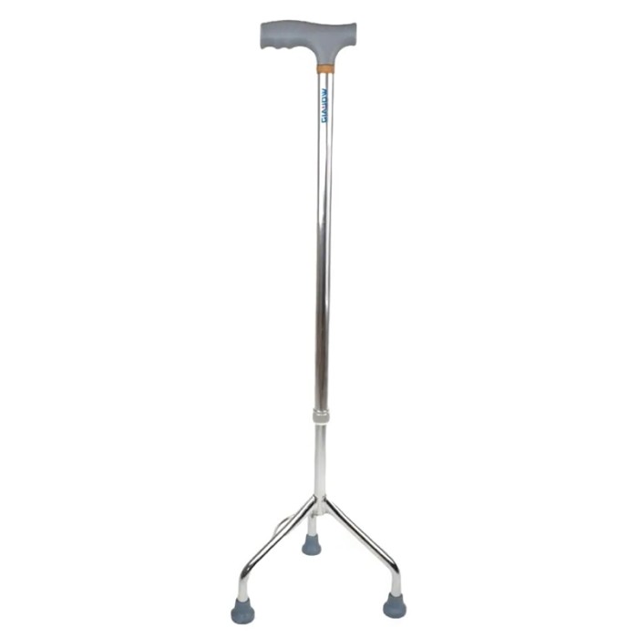 WOLAID Adjustable Aluminium Quad Cane 3 Leg