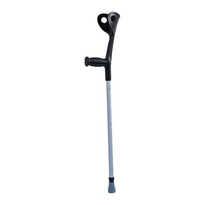 WOLAID Adjustable Lightweight Heavy Duty Forearm Crutch Black
