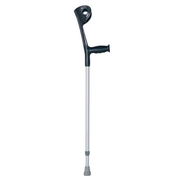 WOLAID Adjustable Lightweight Heavy Duty Forearm Crutch Black