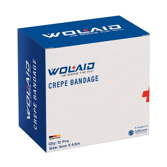 WOLAID Crepe Bandage (5 cm) 12Pcs