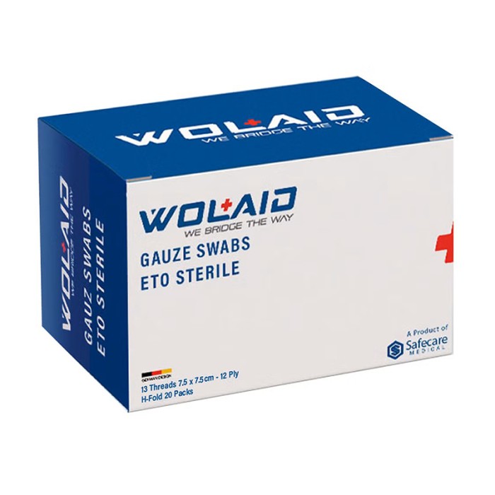 WOLAID Gauze Swabs Eto Sterile (7.5 cm)