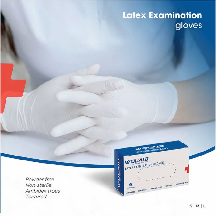 WOLAID Latex Gloves (Size L)