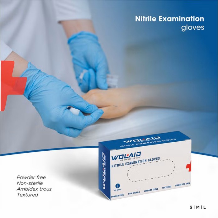WOLAID Nitrile Gloves (Size L)