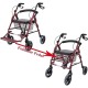 WOLAID Rollator Aid Elderly Folding Walker With Seat