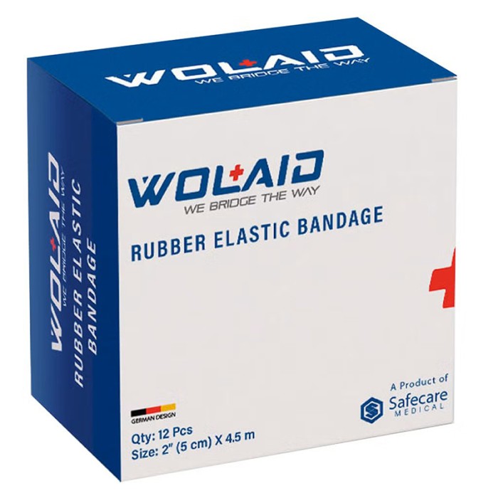 WOLAID Rubber Elastic Bandage (5 cm) 12Pcs