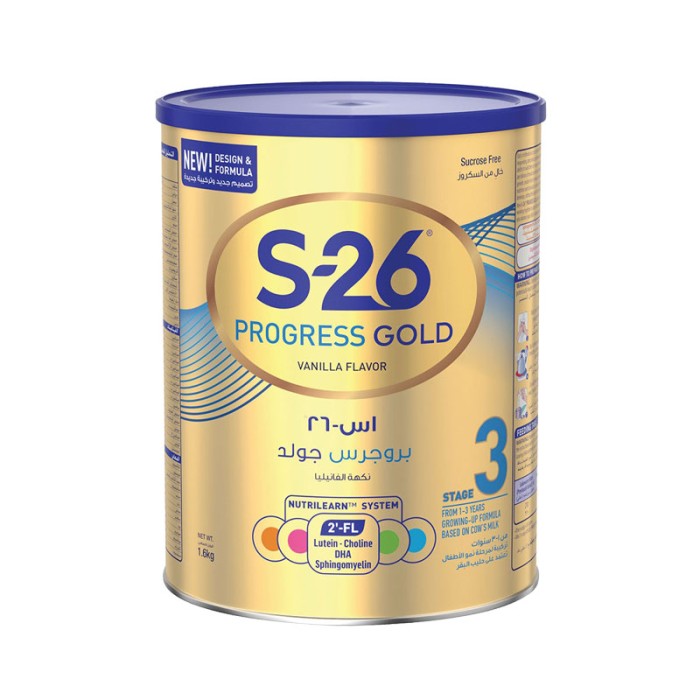 WYETH S26 PROGRESS GOLD Stage 3 Premium Milk Powder 1-3Y 1600g