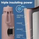 b.box 1L Insulated Flip Top Bottle, Triple Wall Stainless Steel, Cold up to 46hrs, Berry Smoothie