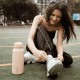 b.box 1L Insulated Flip Top Bottle, Triple Wall Stainless Steel, Cold up to 46hrs, Deep Space