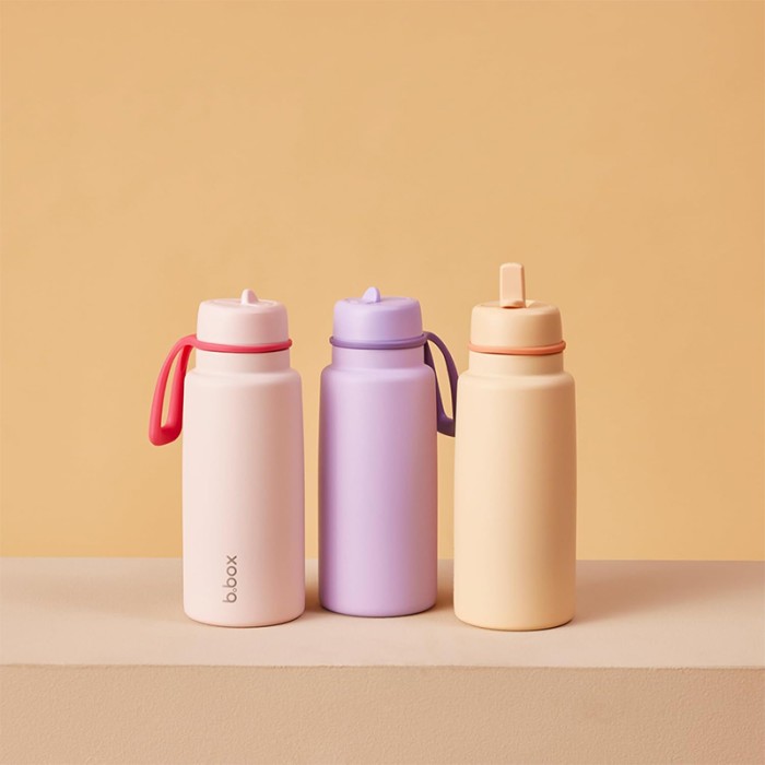 b.box 1L Insulated Flip Top Bottle, Triple Wall Stainless Steel, Cold up to 46hrs, Deep Space