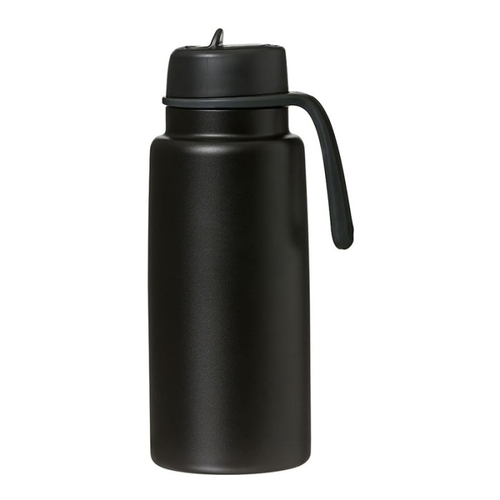 b.box 1L Insulated Flip Top Bottle, Triple Wall Stainless Steel, Cold up to 46hrs, Deep Space
