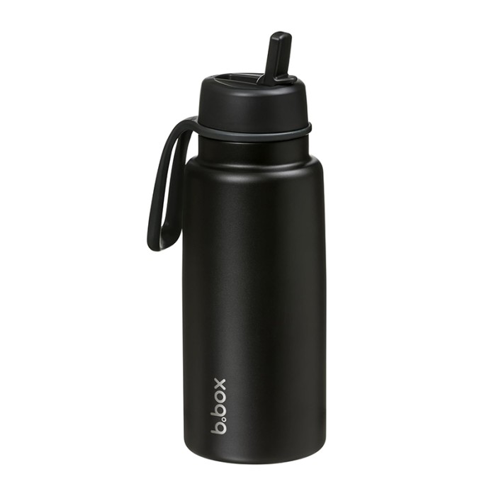 b.box 1L Insulated Flip Top Bottle, Triple Wall Stainless Steel, Cold up to 46hrs, Deep Space