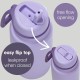 b.box 1L Insulated Flip Top Bottle, Triple Wall Stainless Steel, Cold up to 46hrs, Lilac Love