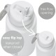 b.box 1L Insulated Flip Top Bottle, Triple Wall Stainless Steel, Cold up to 46hrs, White Out