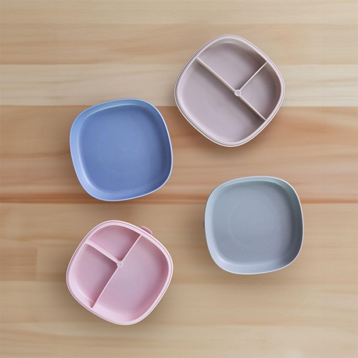 b.box 2 in 1 Suction Plate, Strong Suction Base, Removable Divider, Blush