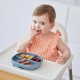 b.box 2 in 1 Suction Plate, Strong Suction Base, Removable Divider, Blush